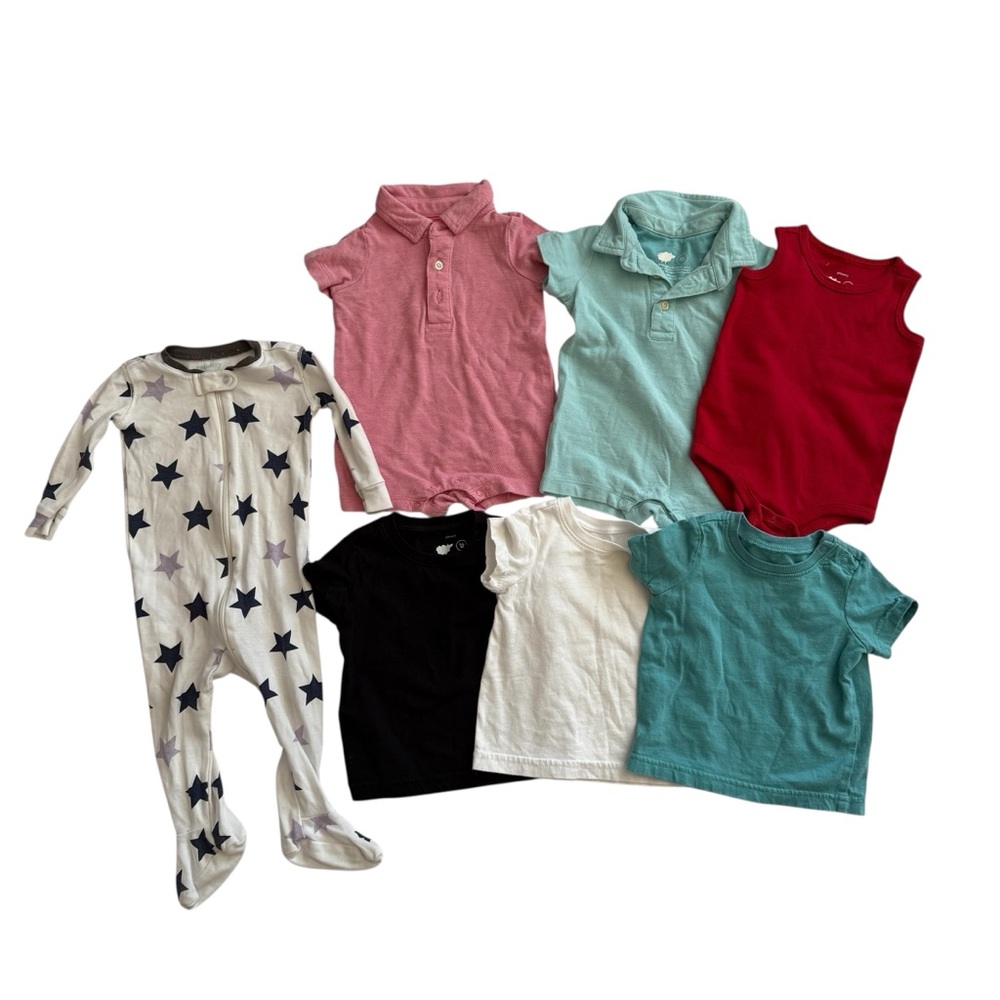 Primary Baby Cotton Clothes LOT Of 7 Sizes 3-9 Months